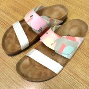 Birkenstock Women's 38 (7 Narrow) Pink sandals leather